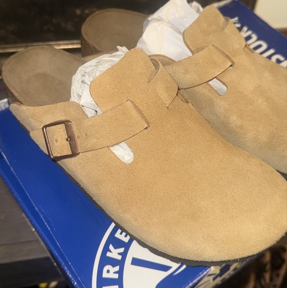Birkenstock Camel Suede Loafers